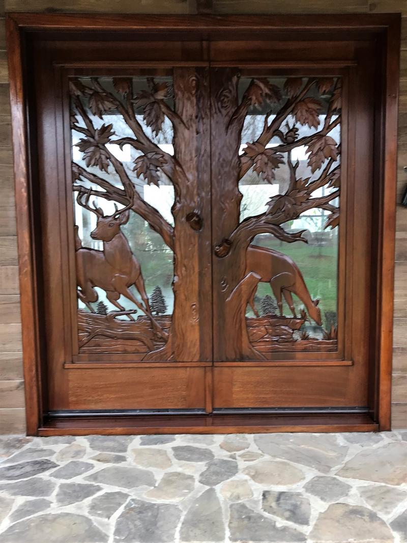Deer Double Doors After