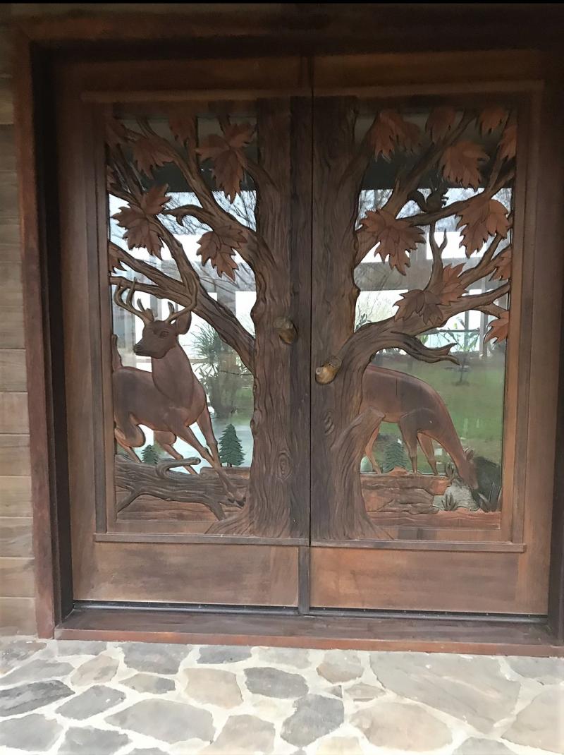 Deer Double Doors Before